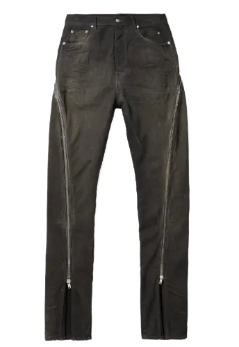 RICK OWENS BOLAN ZIP FLARED JEANS