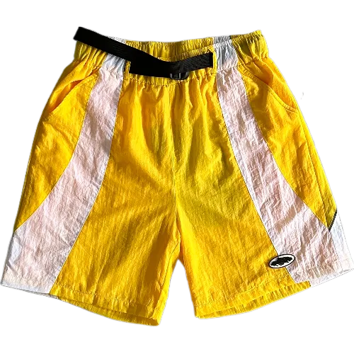 corteiz shorts Alcatraz Sun & Rain -White & Yellow