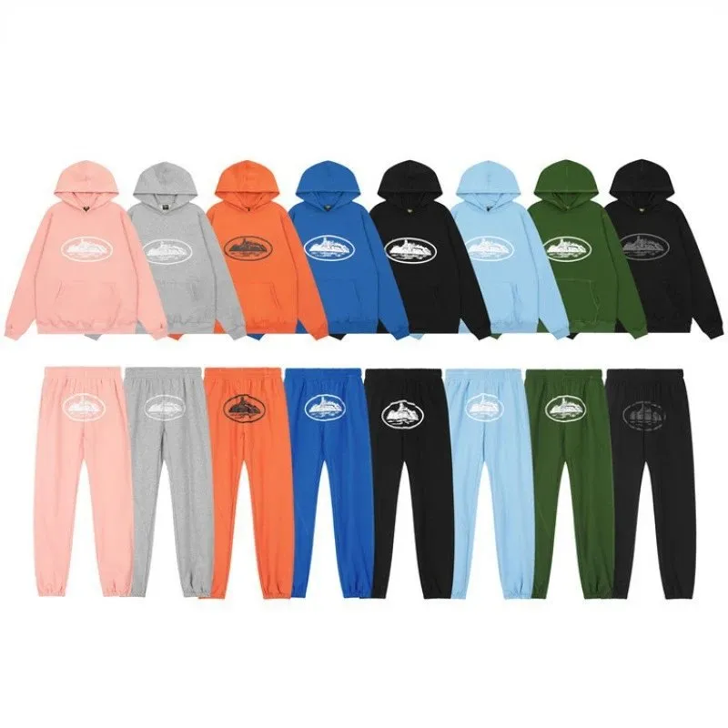 Corteiz Devil Island Hoodie Street Hip Hop Skate Sport Set Casual Fleece Sweatpants Fashion Trendy (10)